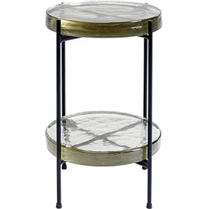 Kare Table d'appoint Ice Double Noir Ø 30 cm, Verre, 50x30x30cm - Publicité