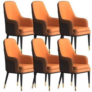 RROUAN Chaise du milieu du siècle chaises de dîner confortables rembourrées en simili cuir chaise de salon en métal chaises de salle à manger de cuisine avec pieds en métal doré pour salle à manger chambre - Publicité