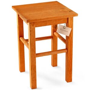 KADAX Tabouret en Bois de Pin Naturel, Élégante Chaise pour Ajouter Une Touche de Charme Rustique à Votre Décoration Intérieure (Orange) - Publicité