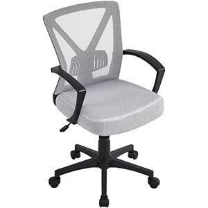 Abician Chaise de Bureau Ergonomique Fauteuil Bureau Pivotant en Maille Respirant Support Lombaire Réglable Gris Clair - Publicité