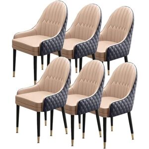 DCLINAD Lot de 6 chaises de Salle à Manger avec Pieds en Bois, Chaise de Cuisine, fauteuils d'appoint Modernes, siège rembourré en Cuir Microfibre (Couleur : N) - Publicité