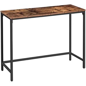 HOOBRO Table Console, Table d’entrée, Table d’appoint, avec Barre de Support Réglable, Bout de Canapé, 100 x 30 x 72 cm, Cadre en Métal, pour Salon, Bureau à Domicile, Marron Rustique EBF30XG01 - Publicité