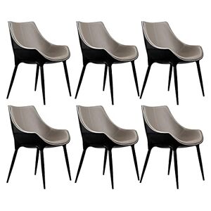 XGFXGF Ensemble de 6 chaises de Salle à Manger de Salon de Cuisine Moderne Moderne, chaises d'appoint en Cuir à Dossier Haut rembourré et siège Souple, Pieds en Acier Coniques, chaises de - Publicité