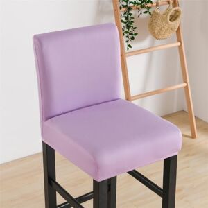 FANSU Housse Tabouret de Bar Tissu Extensible Doux Housse de Chaise de Bar avec Dossier pour Chaise Haute Pivotante, Couverture de Chaise Salle à Manger Doux et Lavable (1 pièce,Violet Clair) - Publicité