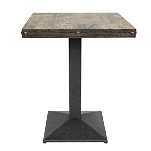 HUOLE Table de Bar -Table rectangulaire de Style Rustique Industriel en MDF et métal, Table de Cuisine et Bar, Table de Bar I Table de Bar (60 x 60 x 75 cm (Ancienne)) - Publicité