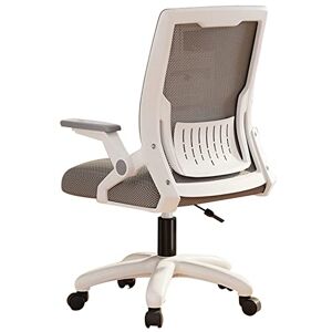 ZJXDPBF Chaise de Bureau avec accoudoir Rabattable, Chaise d'ordinateur Ergonomique pivotante, Chaise de Direction en Tissu Maille-Coussin en Latex - Publicité