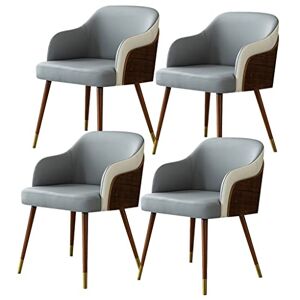 SEVENYXX Ensemble de 4 chaises de Salle à Manger de Cuisine Modernes, Ensemble de 4 chaises de Salon en Cuir Microfibre avec siège rembourré Doux, Pieds en Bois de hêtre + Couvre-Pieds en métal - Publicité