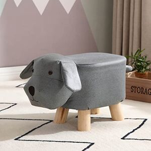 Enforose Tabourets Bas en Bois pour Enfants, Tabouret Mignon De Dessin Animé pour Enfants, Tabouret en Forme De Petit Chien pour la Maternelle à la Maison(Bleu) - Publicité