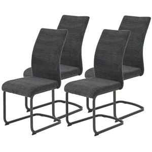 Apollo Celia Chaise, Métal, Anthracite, Lot de 4 - Publicité