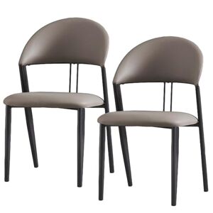 PIPOEI Lot de 2/4/6 Chaise Salle à Manger Scandinave, Chaises de Salle à Manger en Cuir PU, Chaise de Salle à Manger avec Cadre en métal avec Dossier, Assemblage Facile 01,Set of 2 - Publicité