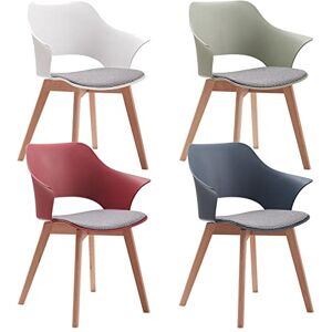 BenyLed Lot de 4 chaises de Salle à Manger avec revêtement en Tissu ; Chaises de Salon Chaises Longues Design sculpté en Creux avec accoudoir (Couleur mélangée) - Publicité