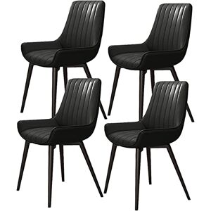 AkosOL Ensemble de chaises de salle à manger de cuisine, lot de 4 chaises de cuisine rembourrées modernes, chaise d'appoint en cuir imperméable avec pieds en métal pour bureau, salle à manger, cuisine, cham - Publicité