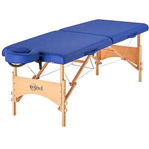 Master Massage Brady Pro Ensemble de Chaise de Massage Pliable en Bois Bleu Ciel 69 cm avec tête de lit et Sac de Transport - Publicité