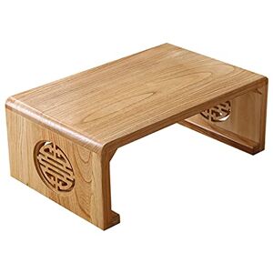 LIJBN Table Basse Table Basse Table Basse Table en Baie vitrée Table à thé Japonaise Tatami Table d'étude pour Balcon Table Basse rectangulaire Zen pour Balcon (Couleur : Couleur Bois, t - Publicité