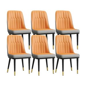 NONROTS Ensemble de chaises de salle à manger modernes de 8, chaises latérales de salle à manger rembourrées, chaises de cuisine avec dossier, chaises de salle à manger en cuir, chaise latérale du milieu du - Publicité