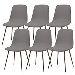 Lydevo Housse de Chaise Scandinave Extensible Lot de 6 Moderne Housse de Chaise de Salle à Manger Lavable Universel Couverture de Chaise de Cuisine Décor de Cuisine Maison,Gris - Publicité