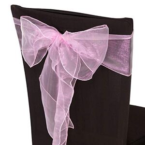 Trimming Shop Baby Rose Organza Sashes Chaise Chaise Couleur Assorte Ruban Fuller Bow pour mariage, banquet, anniversaire, EventDecoration, 17cm x 280cm, 1pc - Publicité