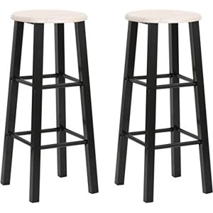 vidaXL Tabourets de Bar Lot de 2 Noir MDF - Publicité