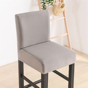 FANSU Housse Tabouret de Bar Tissu Extensible Doux Housse de Chaise de Bar avec Dossier pour Chaise Haute Pivotante, Couverture de Chaise Salle à Manger Doux et Lavable (1 pièce,Gris) - Publicité