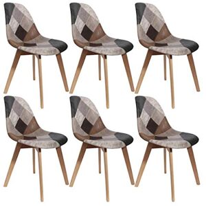 AltoBuy MELO Lot de 6 Chaises Scandinaves Aspect Vieux Cuir - Publicité