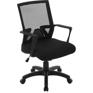 WOLTU BS88sz Chaise de Bureau Chaise d'ordinateur pivotante,Chaise PC avec accoudoir revêtement en Maille Structure en métal et Nylon,Noir - Publicité