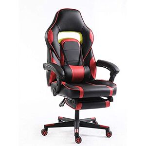 KARREAL Boss Chair Racing Gaming Chair avec repose-pieds Chaise de bureau d'ordinateur inclinable Chaise de PC en cuir Chaise de bureau pivotante avec repose-pieds rétractable réglable Support lombaire Chais - Publicité