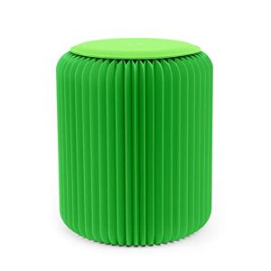 STOOLY Tabouret Pliable Assise en Similicuir en Carton Recyclable (Vert Pomme, 42 cm) - Publicité