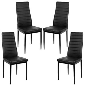 Belfoyer Lot de 4 chaises de Salle à Manger en Simili pour Salle a Manger, Chaises de Salle a Manger Moderne (Noir) - Publicité