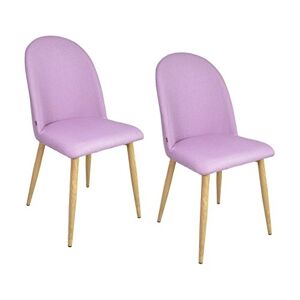 Zons AYA lot de 2 chaises salle a manger scandinave ROSE 45.5x47xH87.5cm - Publicité