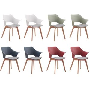 BenyLed Lot de 8 Chaises de Salle à Manger avec Revêtement en Tissu ; Chaises de Salon Chaises Longues Design Sculpté en Creux avec Accoudoir (Couleur Mélangée) - Publicité