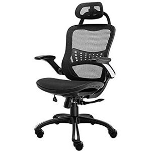 FUTUVE Chaise de Bureau Ergonomique, Coussin de siège et Appui-tête réglables, Dossier en Maille Respirante, Noir - Publicité