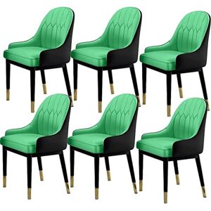 AkosOL Ensemble de chaises de salle à manger de cuisine, lot de 6 chaises de salon modernes en cuir PU à dossier haut et siège souple avec pieds en métal pour bureau, salon, salle à manger, cuisine, chambre - Publicité