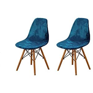 Highdi Housse de Chaise Scandinaves Lot de 2, Extensible Housse de Chaise de Salle à Manger, Velours Bleu Universelle Couverture de Chaise sans Accoudoirs pour Décoration de Salon Cuisine Maison - Publicité