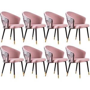 LHJSCC Chaise de Salon de Cuisine Moderne 8 avec Pieds en métal siège en Velours et Dossier brodé Chaise de Maquillage de ménage Moderne chaises de Salle à Manger de Chambre à Coucher - Publicité