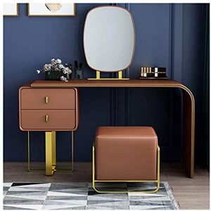 EBEZCPRK Ensemble de coiffeuse pour le jour de Noël simple – Meubles en bois massif pour chambre à coucher, miroir pliant avec tabouret, chambre de fille, chambre à coucher, salle de bain, villa, cabine d - Publicité