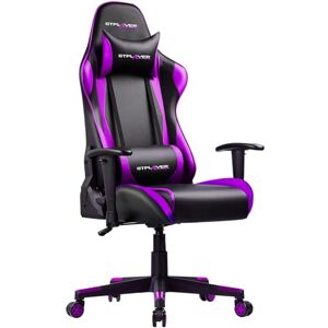 Chaise Gaming, Fauteuil Gamer, Siège de Bureau Réglable, Ergonomique,  Appui-tête, Support Lombaire