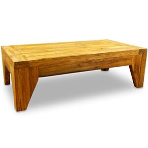 Livasia Table Basse en Teck, Table de Salon, Table d’appoint, Table de canapé, Durable et Fait Main à partir de Java, 90x50x30cm - Publicité