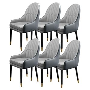 SYSZSYHD Ensemble de 6 chaises de salle à manger modernes de cuisine, pieds en bois, chaise de cuisine, fauteuils d'accent de salon en cuir, chaise de réception de négociation d'hôtel (couleur: M) (F) - Publicité