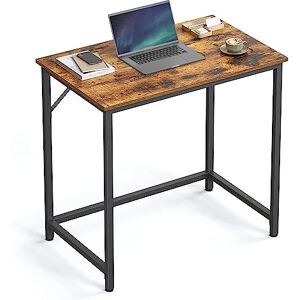 VASAGLE Bureau, Table, Poste de Travail, pour Bureau, Chambre, 50 x 80 x 76 cm, Style Industriel, Cadre en Métal, Marron Rustique et Noir d'encre LWD038B01 - Publicité