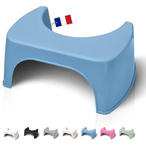 Well Care Tabouret de Toilette Physiologique Bleu Fabriqué en France en Plastique Recyclé Marche Pied WC pour Adulte Petit Banc Repose Pied pour Adopter la Position Squatty Anti Constipation - Publicité