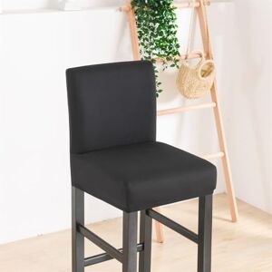 FANSU Housse Tabouret de Bar Tissu Extensible Doux Housse de Chaise de Bar avec Dossier pour Chaise Haute Pivotante, Couverture de Chaise Salle à Manger Doux et Lavable (1 pièce,Anthracite) - Publicité