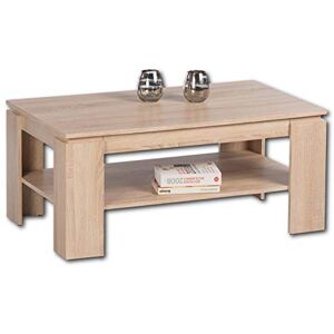 Stella Trading Harrison tiroir Aspect chêne Sonoma – Table Basse spacieuse avec étagère pour Votre Salon, Bois, 100 x 44 x 60 cm - Publicité