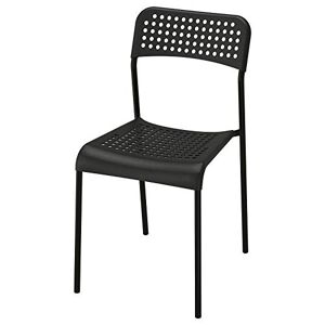 Adde Chaise empilable moderne avec pieds en acier pour cuisine ou bureau Couleur : noir - Publicité