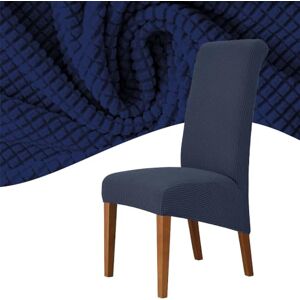 Odot Housse de Chaise Salle à Manger XL Housse Chaise Extensible Couverture de Chaise Universelle Imperméable Protège Chaise pour Mariage Moderne Hôtel Restaurant (Bleu Marine,Lot de 2) - Publicité