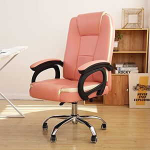 JWJJWHBL Chaise de Bureau à Domicile, Chaise d'ordinateur Ergonomique à Dossier Haut en Cuir PU avec Fonction à Bascule - Publicité