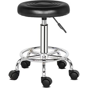 Alightup Tabouret de Bureau Tabouret à roulettes Professionnel Rotation à 360° Chaise a Roulette Salon de Massage Cuisine Bureau Hauteur Réglable pour Clinique Pub Couture Peintre Coiffeuse Piano Noir - Publicité