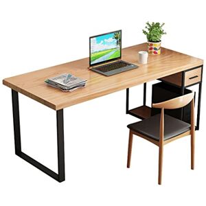 NGKEC Ensemble de Bureau d'ordinateur en Bois Massif, établi pour Ordinateur Portable avec tiroirs de Rangement, Facile à Assembler - Publicité