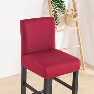 FANSU Housse Tabouret de Bar Tissu Extensible Doux Housse de Chaise de Bar avec Dossier pour Chaise Haute Pivotante, Couverture de Chaise Salle à Manger Doux et Lavable (1 pièce,Bourgogne) - Publicité