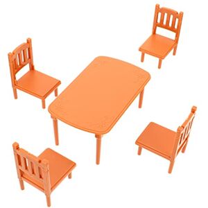 ERINGOGO 1 Jeu Table à Manger Jouets Meubles Mini-Table Mini Chaise Jouet de Chaise de Salle à Manger Rectangle Tables et chaises Enfant Plastique - Publicité