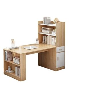RASILI Bureaux Corner Bookcase, Desk Combination, Integrated Bookcase, Student Learning Desk, Bedroom, Home Corner, Computer Desk - Publicité